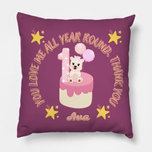 Happy birthday, child, child's year, child's birthday, first year of life, baby, little child Pillow