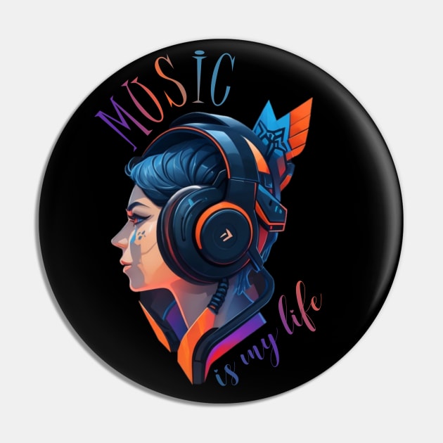 music is my life Pin by AOAOCreation