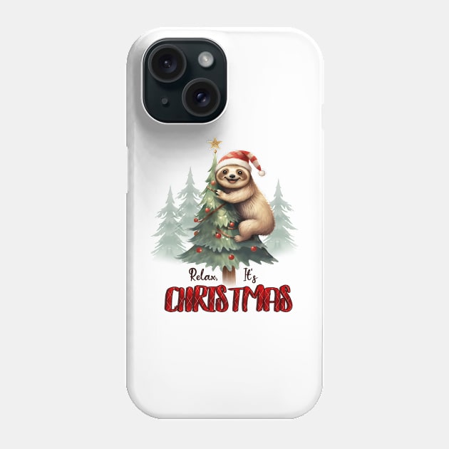 Merry Slothmas Phone Case by MZeeDesigns