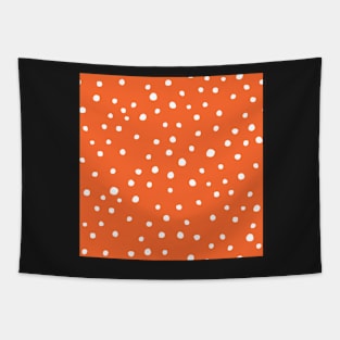 Doodle Dots in Orange Tapestry