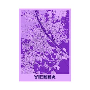 Vienna - Austria Lavender City Map T-Shirt