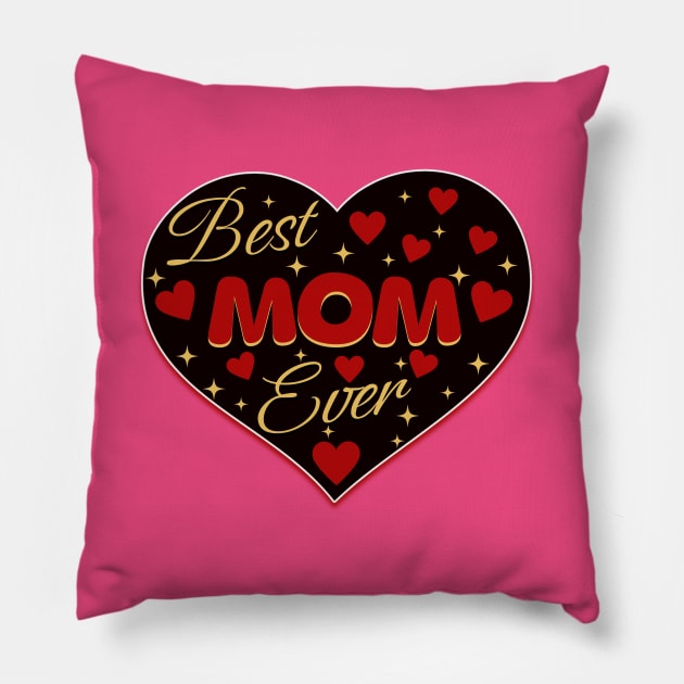 Best Mom Ever Pillow by Ayzora Studio