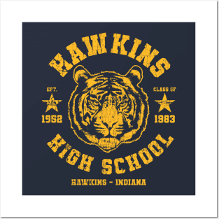 Hawkins High School Vintage Distressed Creepy Cute College