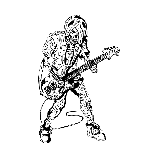Rock Skeleton Halloween Skeleton Rocker Ghitar by igybcrew