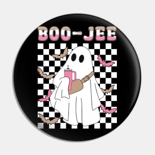 Spooky Season Cute Ghost Halloween Costume Boujee Boo-Jee Pin