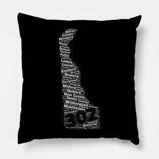 Delaware Cities: 302 Area Code Pillow