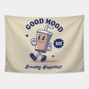 Retro Coffee Cup Cartoon Tapestry