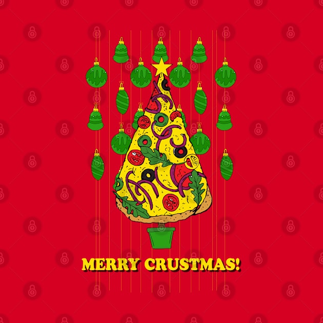 Merry Crustmas Pizza Christmas Tree by HotHibiscus
