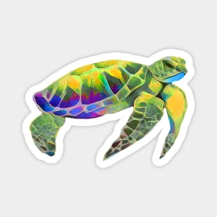 Green & Yellow Sea Turtle Magnet