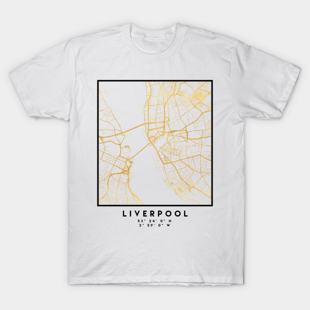 Discover LIVERPOOL UNITED KINGDOM CITY STREET MAP ART - Liverpool - T-Shirt