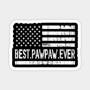 Father's Day Best Pawpaw Ever with US American Flag Magnet