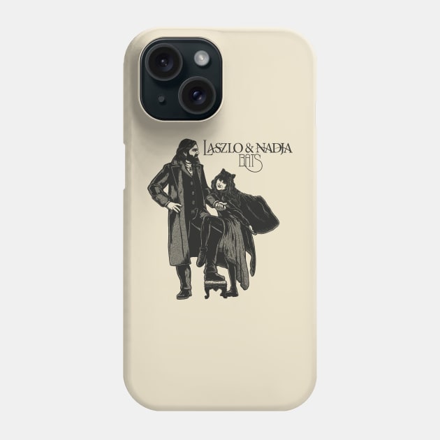 LASZLO AND NADJA PENCIL BATS BLACK WHITE Phone Case by LALABATIK