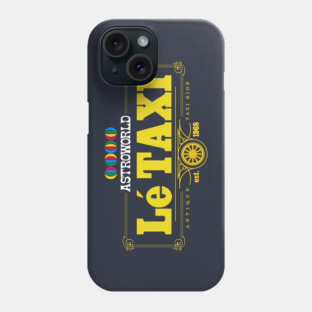 Houston Astro Theme Park Taxi Logo - Yellow Phone Case by Blake Dumesnil Designs