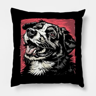 Retro Art Central Asian Shepherd Dog Lover Pillow