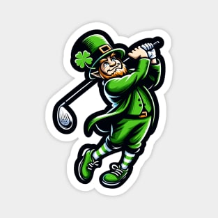 Irish American Golfing - St Patricks Day Funny Golf Magnet