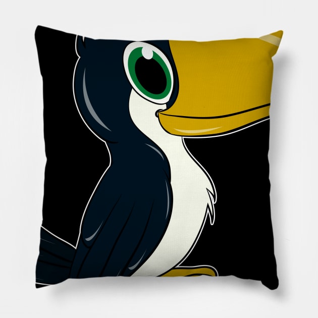 Careful with the beak, toucan! Pillow by FamiLane