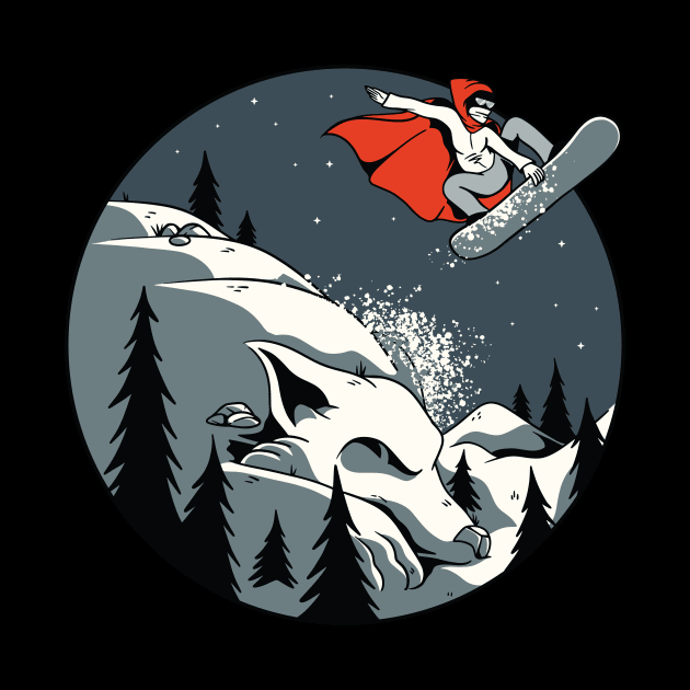 red hood snowboarder by D.O.A