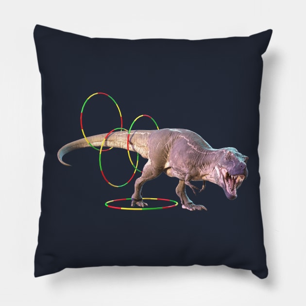 T Rex Hula Hoop Pillow by vonHobo