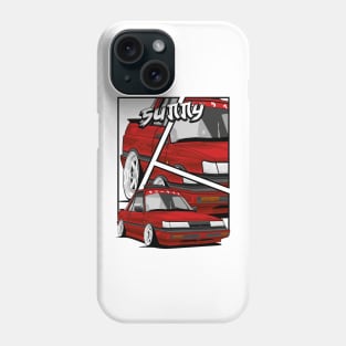 Nissan Sunny B12 Coupe stance static cartoon Phone Case