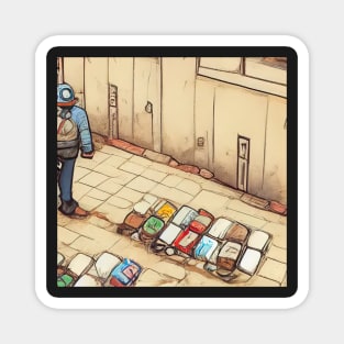 Refuse collector | Comics Style Magnet