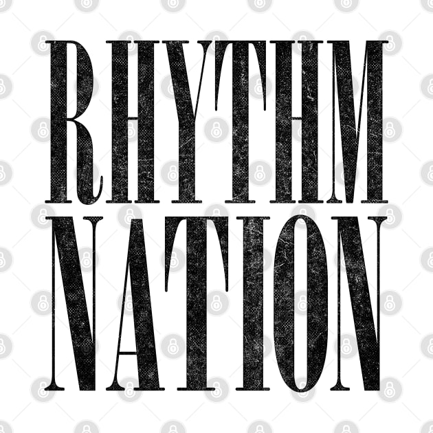 Rhythm Nation /// 80s Aesthetic Typography Design by DankFutura