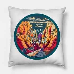 Royal Gorge Vintage Decal Pillow