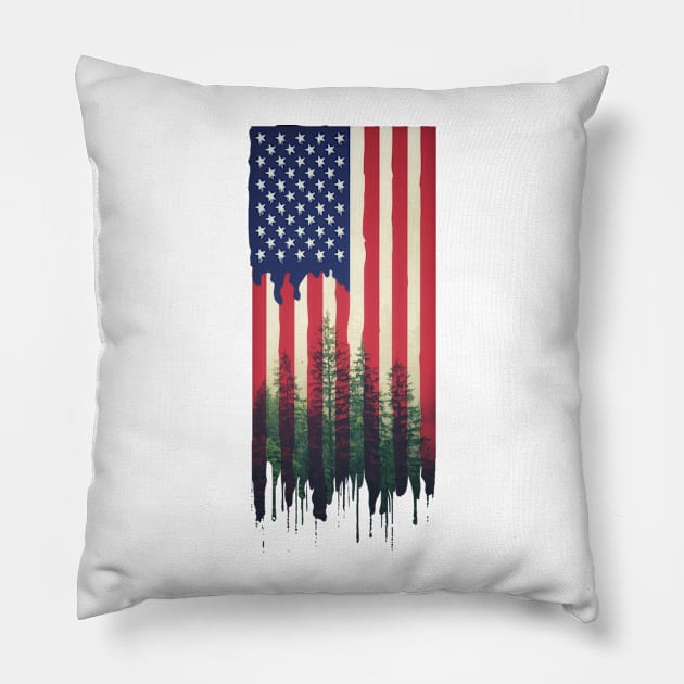 America, memorial day Pillow by Magination