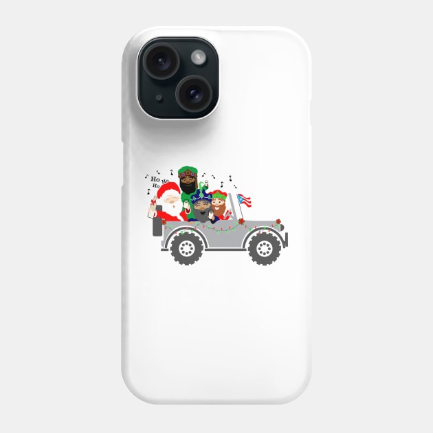 Puerto Rico Chinchorreo Coquito Christmas Santa & Three Kings Phone Case by bydarling