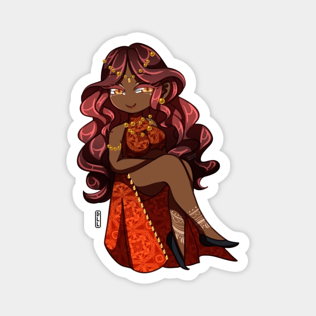 Chibi Alpinia Magnet by darklightlantern@gmail.com