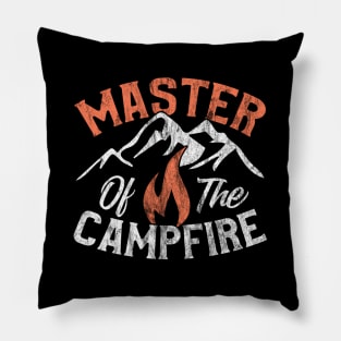 Camping Distresseds Master Of Campfire Pillow