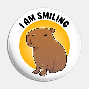 I am Smiling Capybara Pin