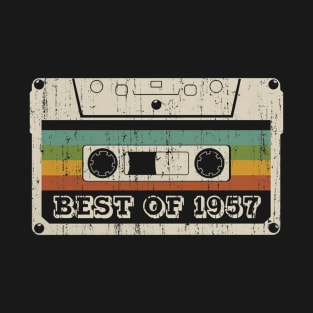 Best of 1957 Vintage Retro Cassette 63rd Birthday T-Shirt