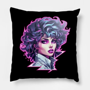 Retrowave Vintage Synthwave Mallsoft Vaporwave Girl Fairy Kei Pillow