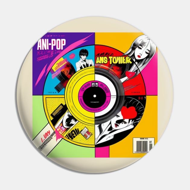 K Pop Vinyl Record Mashup Pin by musicgeniusart