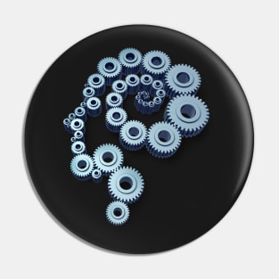 Head Made of Gears Pin