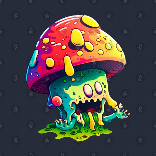 Enchanting Fungi Fantasia - Psychedelic Magic Mushroom Artwork by DesginsDone