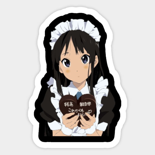 Mio Akiyama Maid Anime Sticker Teepublic Are the most prominent tags for this work posted on april 18th, 2009. mio akiyama maid