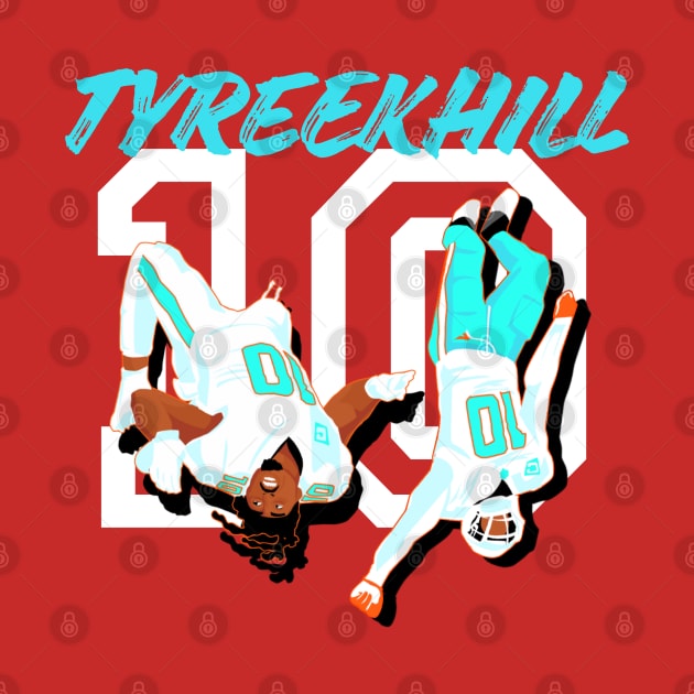 Tyreek Hill 10 - miami dolphins by Qrstore