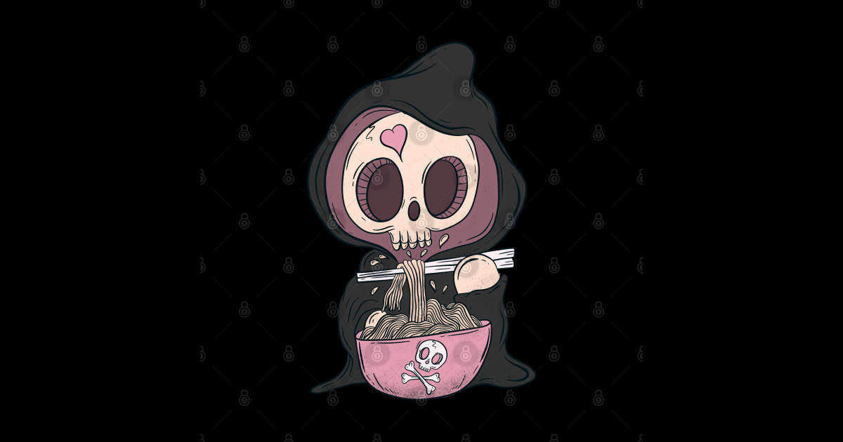 Death noodles Grim Reaper Sticker TeePublic