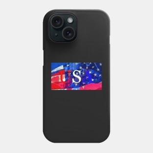 USA patriotic face mask Phone Case