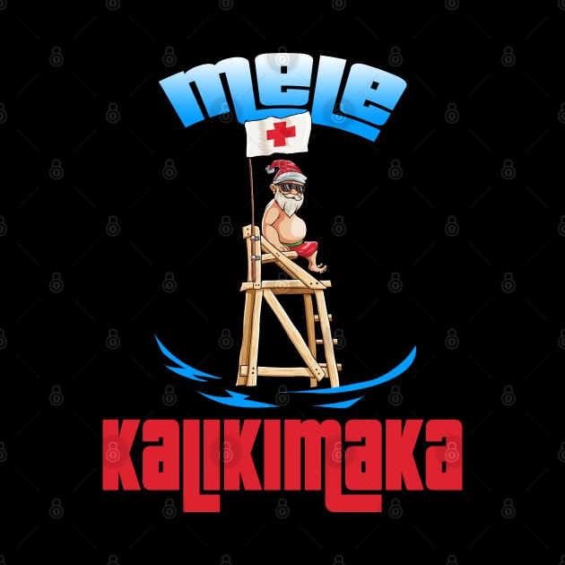 Mele Kalikimaka Christmas Santa Shaka Hawaii by intelus