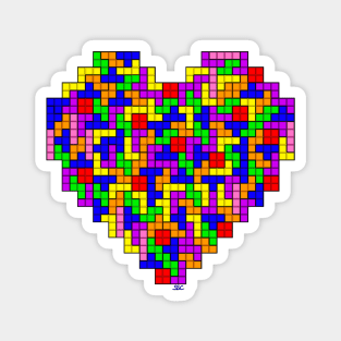 Tetris Heart Magnet