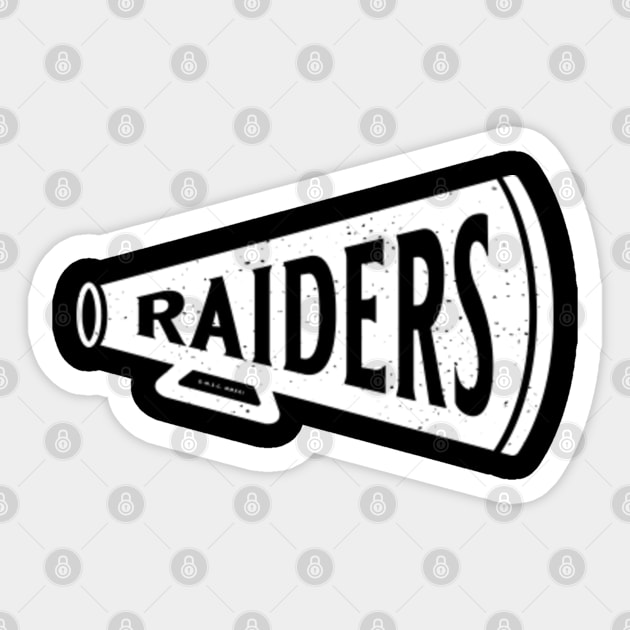 Raiders Megaphone Tee | Unisex Shirt | Short Sleeve | Graphic Tee | Unisex  Tees | Cheer | Cheerleader | Football