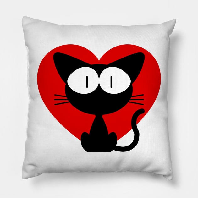 Big Eye Kitty Pillow by ShubShank