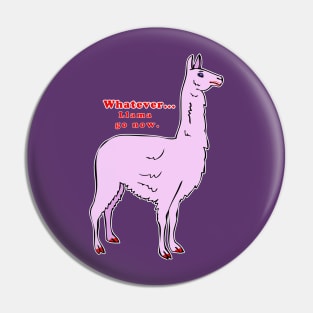 Llama Go Now Pin