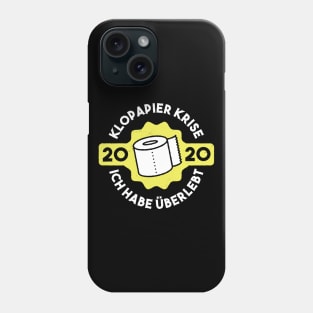 Klopapier krise 2020 Phone Case