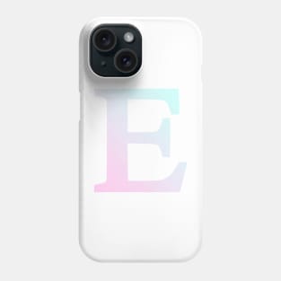 The Letter E Blue and Pink Gradient Phone Case