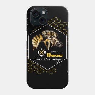 Save Our Stings Bees SOS | Nature Conservation Yellow White Black Phone Case