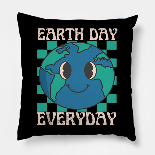 Happy Earth Day Everyday Pillow by rhazi mode plagget