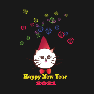 Happy New Year cute cat T-Shirt